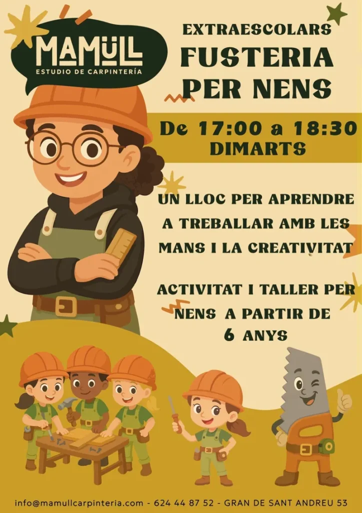 Extraescolars fusteria Sant Andreu Barcelona 2026-2027